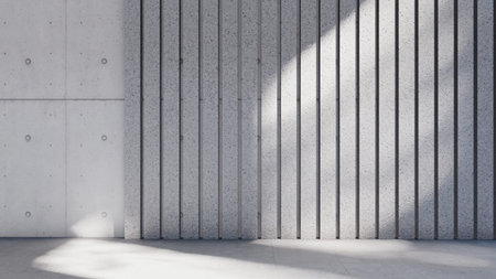 empty interior room shadow wall space background mock up architecture sunlight. empty home modern...