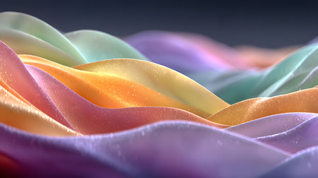 Smooth flowing gradient background with pastel tones and soft curves. Perfect for web design, posters, and presentation visuals.の写真素材