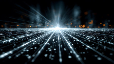 Glowing blue tech grid on a dark background, giving a high-tech digital interface feel. Great for...