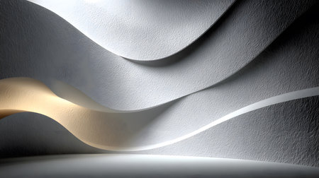 Minimal white background with subtle shapes and soft shadows. Ideal for clean branding, presentations, and modern design projects.の写真素材