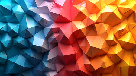 Colorful low poly abstract with geometric triangles and 3D faceted texture. Perfect for modern...