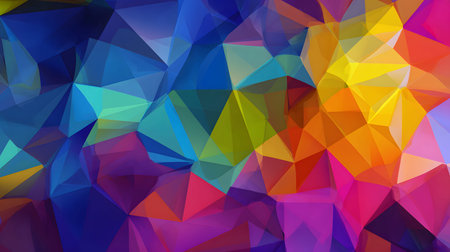 Colorful low poly abstract with geometric triangles and 3D faceted texture. Perfect for modern...