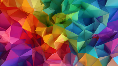 Colorful low poly abstract with geometric triangles and 3D faceted texture. Perfect for modern...