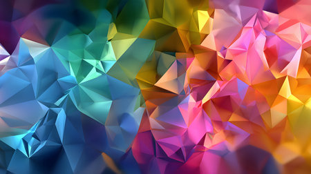 Colorful low poly abstract with geometric triangles and 3D faceted texture. Perfect for modern...