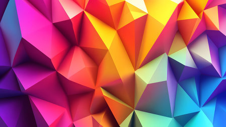 Colorful low poly abstract with geometric triangles and 3D faceted texture. Perfect for modern...
