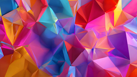 Colorful low poly abstract with geometric triangles and 3D faceted texture. Perfect for modern...