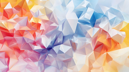 Colorful low poly abstract with geometric triangles and 3D faceted texture. Perfect for modern...