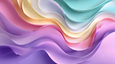 Layered paper cut style background with smooth curves and shadows. Ideal for playful yet...