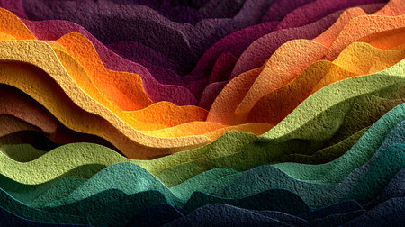 Layered paper cut style background with smooth curves and shadows. Ideal for playful yet...