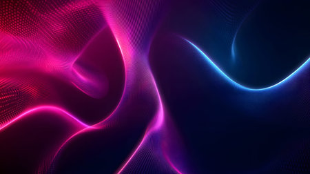 Futuristic neon lines and geometric shapes over a dark background. Great for tech, gaming, and...