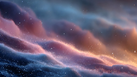 Abstract foggy blur with soft pastel tones and a dreamy vibe. Ideal for meditation visuals or calm design themes.の写真素材