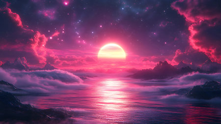 Retro vaporwave background with neon grid and nostalgic 80s style. Great for music visuals, or...