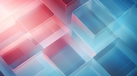 Soft abstract gradient background with pastel tones of blue, pink, and orange. Modern liquid glass texture suitable for design, wallpaper, or digital artwork.の写真素材