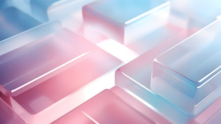 Soft abstract gradient background with pastel tones of blue, pink, and orange. Modern liquid glass...