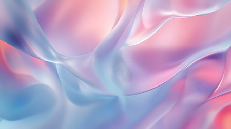 Soft abstract gradient background with pastel tones of blue, pink, and orange. Modern liquid glass...
