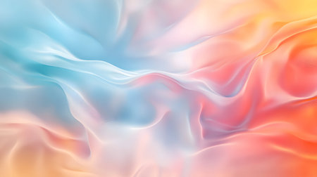 Soft abstract gradient background with pastel tones of blue, pink, and orange. Modern liquid glass...