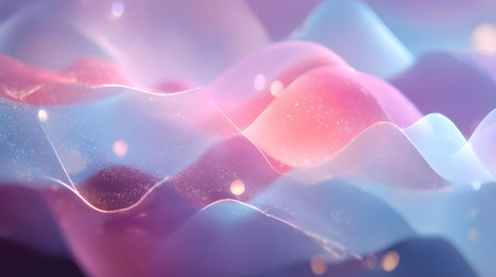 Soft abstract gradient background with pastel tones of blue, pink, and orange. Modern liquid glass...