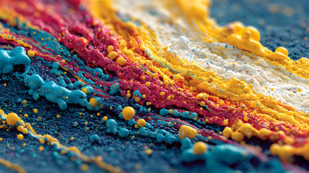 Vibrant abstract splash with paint and liquid movement. Great for expressive designs, artistic posters, and energetic branding.の写真素材