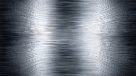 Shiny metallic background with brushed steel texture. Great for tech, industrial design, or modern corporate visuals.の写真素材