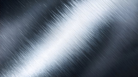 Shiny metallic background with brushed steel texture. Great for tech, industrial design, or modern corporate visuals.の写真素材