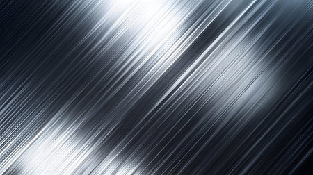 Shiny metallic background with brushed steel texture. Great for tech, industrial design, or modern corporate visuals.の写真素材