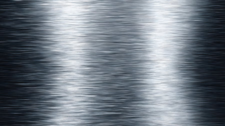 Shiny metallic background with brushed steel texture. Great for tech, industrial design, or modern corporate visuals.の写真素材