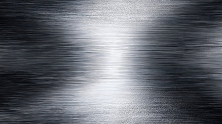 Shiny metallic background with brushed steel texture. Great for tech, industrial design, or modern...