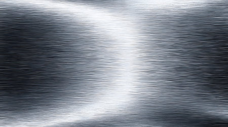 Shiny metallic background with brushed steel texture. Great for tech, industrial design, or modern corporate visuals.の写真素材
