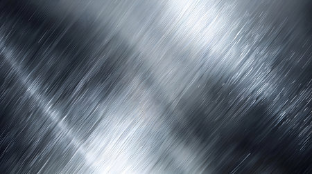 Shiny metallic background with brushed steel texture. Great for tech, industrial design, or modern corporate visuals.の写真素材