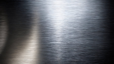 Shiny metallic background with brushed steel texture. Great for tech, industrial design, or modern corporate visuals.の写真素材
