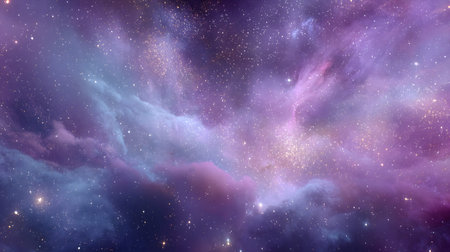 Cosmic-style background with colorful nebula and stars. Ideal for sci-fi, dreams, or...