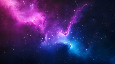 Cosmic-style background with colorful nebula and stars. Ideal for sci-fi, dreams, or...