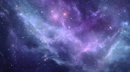 Cosmic-style background with colorful nebula and stars. Ideal for sci-fi, dreams, or fantasy-inspired visuals.の写真素材