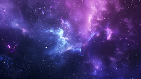 Cosmic-style background with colorful nebula and stars. Ideal for sci-fi, dreams, or fantasy-inspired visuals.の写真素材