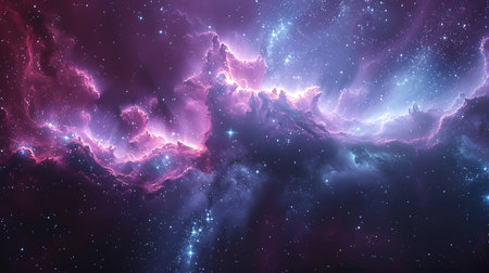 Cosmic-style background with colorful nebula and stars. Ideal for sci-fi, dreams, or...