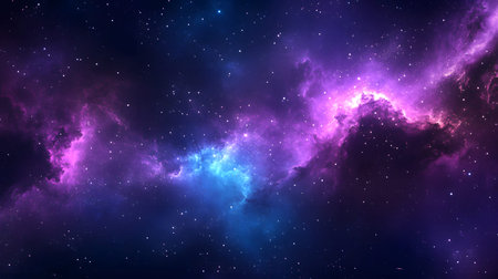 Cosmic-style background with colorful nebula and stars. Ideal for sci-fi, dreams, or...