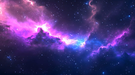 Cosmic-style background with colorful nebula and stars. Ideal for sci-fi, dreams, or...