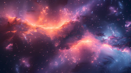 Cosmic-style background with colorful nebula and stars. Ideal for sci-fi, dreams, or...