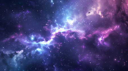Cosmic-style background with colorful nebula and stars. Ideal for sci-fi, dreams, or...