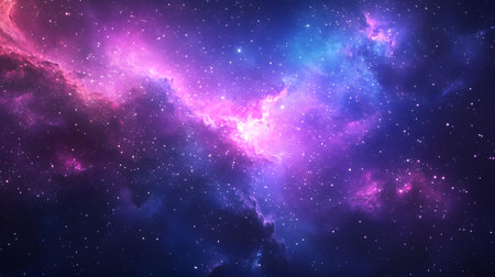 Cosmic-style background with colorful nebula and stars. Ideal for sci-fi, dreams, or...