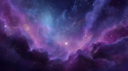 Cosmic-style background with colorful nebula and stars. Ideal for sci-fi, dreams, or...