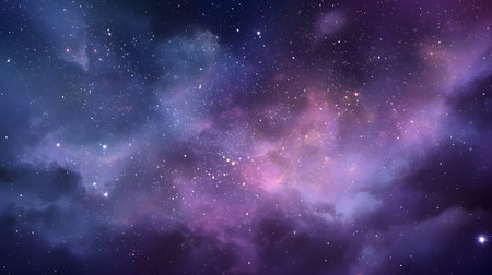 Cosmic-style background with colorful nebula and stars. Ideal for sci-fi, dreams, or...