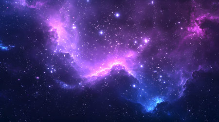 Cosmic-style background with colorful nebula and stars. Ideal for sci-fi, dreams, or...