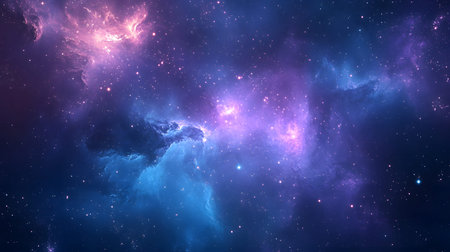 Cosmic-style background with colorful nebula and stars. Ideal for sci-fi, dreams, or...