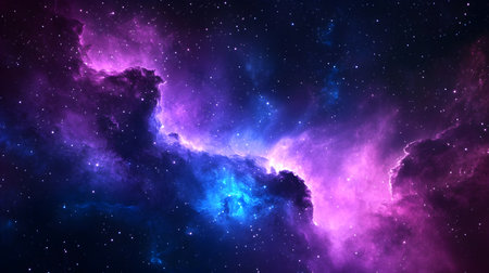 Cosmic-style background with colorful nebula and stars. Ideal for sci-fi, dreams, or fantasy-inspired visuals.の写真素材