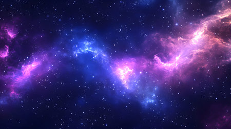 Cosmic-style background with colorful nebula and stars. Ideal for sci-fi, dreams, or...