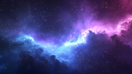 Cosmic-style background with colorful nebula and stars. Ideal for sci-fi, dreams, or...
