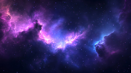 Cosmic-style background with colorful nebula and stars. Ideal for sci-fi, dreams, or...