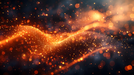 Light rays and glowing bokeh over warm tones. Perfect for celebration, elegant visual backgrounds.