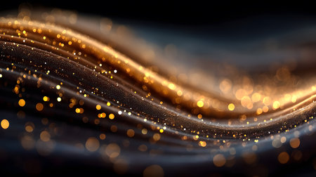 Light rays and glowing bokeh over warm tones. Perfect for celebration, or elegant visual backgrounds.の写真素材